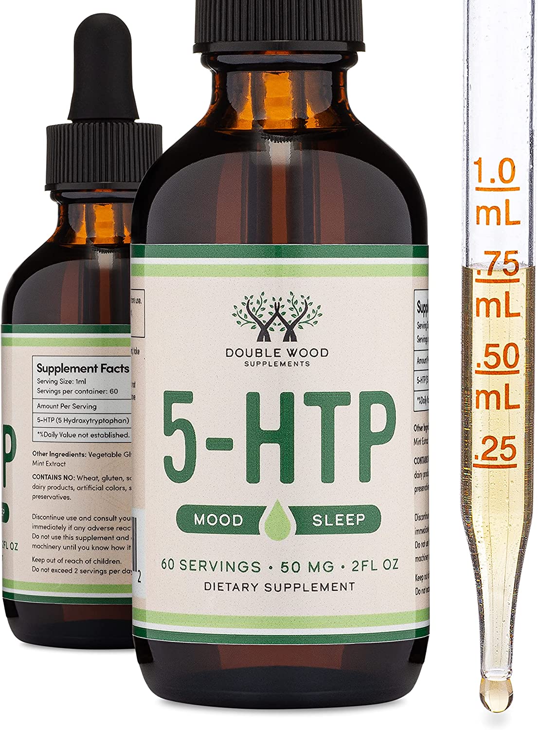 5 HTP Liquid Drops by Double Wood Supplements